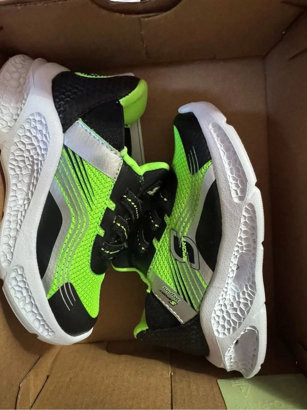 Kids' Sport Sneaker in Neon Green and Black
